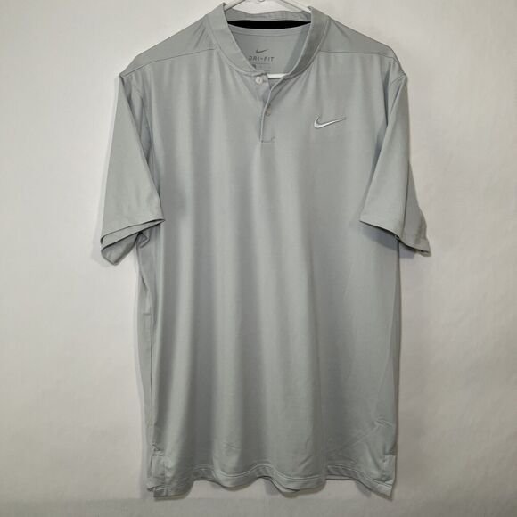 Nike Other - Nike Blade Collar Golf Polo Shirt Mens Size Medium Gray Short Sleeve Dri Fit